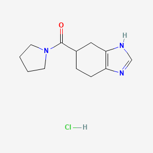 Pyrrolidin-1-yl(4,5,6,7-tetrahydro-1H-benzo[d]imidazol-5-yl)methanone hydrochloride