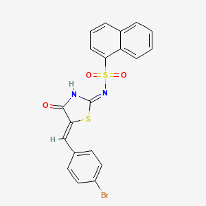 N-(5-(4-Bromobenzylidene)-4-oxo-4,5-dihydrothiazol-2-yl)naphthalene-1-sulfonamide
