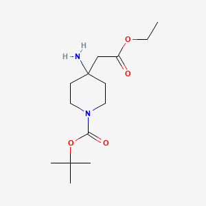 Ethyl 2-(4-Amino-1-Boc-piperidin-4-yl)acetate