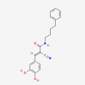 (E)-2-Cyano-3-(3,4-dihydroxyphenyl)-N-(4-phenylbutyl)acrylamide