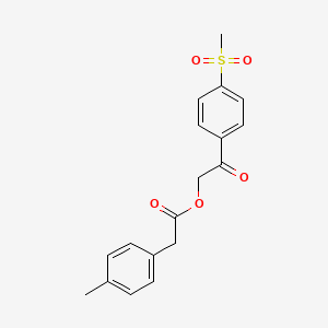 2-(4-(Methylsulfonyl)phenyl)-2-oxoethyl 2-(p-tolyl)acetate