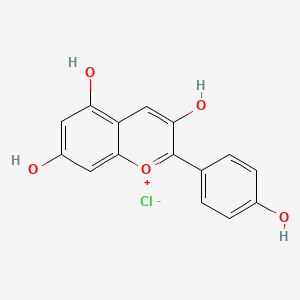 3,5,7-Trihydroxy-2-(4-hydroxyphenyl)chromenylium chloride