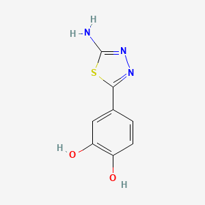 4-(5-amino-1,3,4-thiadiazol-2-yl)benzene-1,2-diol