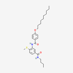 N-Butyl-3-(4-(decyloxy)benzamido)-4-(methylthio)benzamide