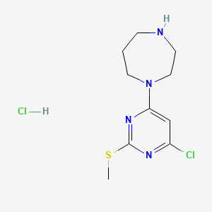 1-(6-Chloro-2-methylsulfanyl-pyrimidin-4-yl)-[1,4]diazepane hydrochloride