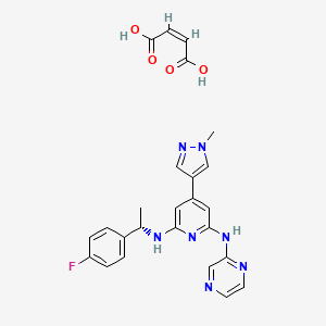(S)-N2-(1-(4-Fluorophenyl)ethyl)-4-(1-methyl-1H-pyrazol-4-yl)-N6-(pyrazin-2-yl)pyridine-2,6-diamine Maleate