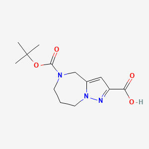 5-[(tert-Butoxy)carbonyl]-4H,5H,6H,7H,8H-pyrazolo[1,5-a][1,4]diazepine-2-carboxylic acid