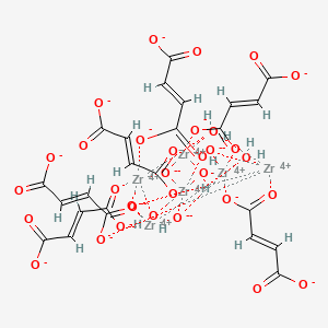 MOF-801(Zr), particle size 200-500 nm, pore size: 1.1 nm, specific surface area: 1029 m2/g