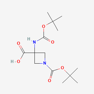 1-(tert-Butoxycarbonyl)-3-((tert-butoxycarbonyl)amino)azetidine-3-carboxylic acid