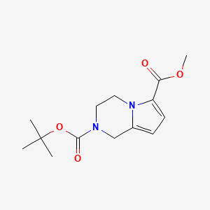 2-tert-Butyl 6-methyl 3,4-dihydropyrrolo[1,2-a]pyrazine-2,6(1H)-dicarboxylate