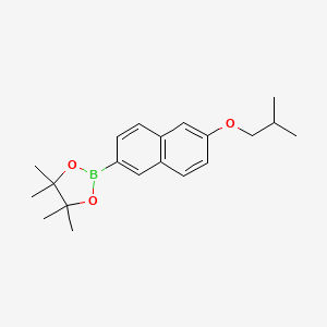 2-(6-异丁氧基萘-2-基)-4,4,5,5-四甲基-1,3,2-二氧硼杂环戊烷