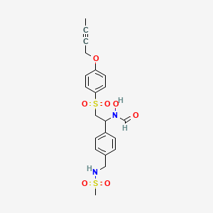 N-(2-((4-(But-2-yn-1-yloxy)phenyl)sulfonyl)-1-(4-(methylsulfonamidomethyl)phenyl)ethyl)-N-hydroxyformamide