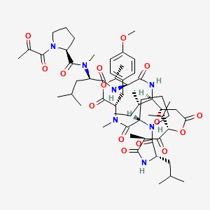 (S)-N-((R)-1-(((3S,6R,7S,10R,11S,15S,17S,20S,25aS)-10-((S)-sec-Butyl)-11-hydroxy-20-isobutyl-15-isopropyl-3-(4-methoxybenzyl)-2,6,17-trimethyl-1,4,8,13,16,18,21-heptaoxodocosahydro-1H-pyrrolo[2,1-f][1,15,4,7,10,20]dioxatetraazacyclotricosin-7-yl)amino)-4-