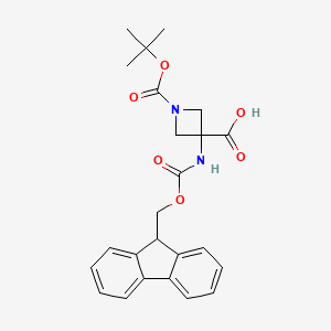 3-((((9H-Fluoren-9-yl)methoxy)carbonyl)amino)-1-(tert-butoxycarbonyl)azetidine-3-carboxylic acid