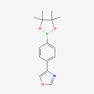4-(4-(4,4,5,5-Tetramethyl-1,3,2-dioxaborolan-2-yl)phenyl)oxazole