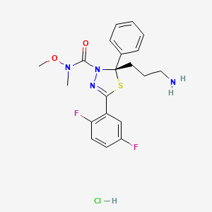 (S)-2-(3-Aminopropyl)-5-(2,5-difluorophenyl)-N-methoxy-N-methyl-2-phenyl-1,3,4-thiadiazole-3(2H)-carboxamide hydrochloride