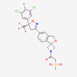 (S)-1-(5'-(5-(3,5-Dichloro-4-fluorophenyl)-5-(trifluoromethyl)-4,5-dihydroisoxazol-3-yl)-3'H-spiro[azetidine-3,1'-isobenzofuran]-1-yl)-2-(methylsulfonyl)ethanone