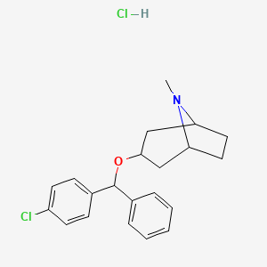 (1R,3r,5S)-3-((4-Chlorophenyl)(phenyl)methoxy)-8-methyl-8-azabicyclo[3.2.1]octane Hydrochloride