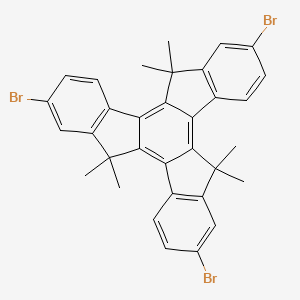 2，7，12-Tribromo-10，15-dihydro-5，5，10，10，15，15-hexamethyl-5H-tribenzo[a，f，k]trindene
