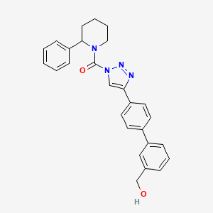 (4-(3'-(Hydroxymethyl)-[1,1'-biphenyl]-4-yl)-1H-1,2,3-triazol-1-yl)(2-phenylpiperidin-1-yl)methanone