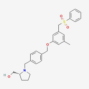 (R)-(1-(4-((3-Methyl-5-((phenylsulfonyl)methyl)phenoxy)methyl)benzyl)pyrrolidin-2-yl)methanol