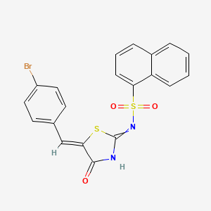 (Z)-N-(5-(4-Bromobenzylidene)-4-oxo-4,5-dihydrothiazol-2-yl)naphthalene-1-sulfonamide