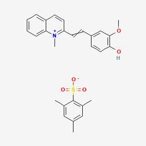 2-(4-Hydroxy-3-methoxystyryl)-1-methylquinolin-1-ium 2，4，6-trimethylbenzenesulfonate