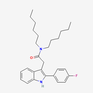 2-(2-(4-Fluorophenyl)-1H-indol-3-yl)-N,N-dihexylacetamide