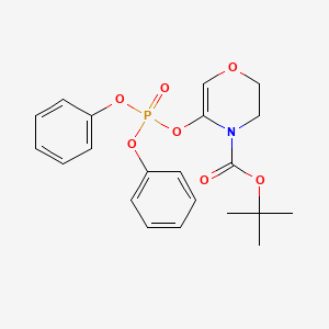 tert-Butyl 5-((diphenoxyphosphoryl)oxy)-2,3-dihydro-4H-1,4-oxazine-4-carboxylate