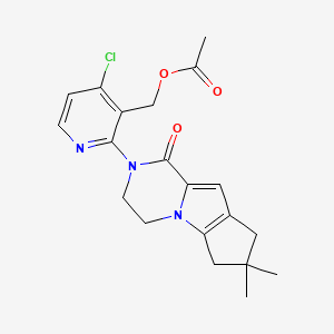 (4-Chloro-2-(7,7-dimethyl-1-oxo-1,3,4,6,7,8-hexahydro-2H-cyclopenta[4,5]pyrrolo[1,2-a]pyrazin-2-yl)pyridin-3-yl)methyl acetate