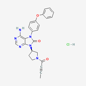 (R)-6-Amino-9-(1-(but-2-ynoyl)pyrrolidin-3-yl)-7-(4-phenoxyphenyl)-7,9-dihydro-8H-purin-8-one Hydrochloride