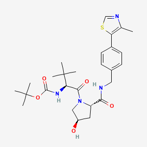 tert-Butyl ((S)-1-((2S,4R)-4-hydroxy-2-((4-(4-methylthiazol-5-yl)benzyl)carbamoyl)pyrrolidin-1-yl)-3,3-dimethyl-1-oxobutan-2-yl)carbamate
