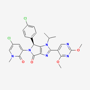 (S)-5-(5-Chloro-1-methyl-2-oxo-1,2-dihydropyridin-3-yl)-6-(4-chlorophenyl)-2-(2,4-dimethoxypyrimidin-5-yl)-1-isopropyl-5,6-dihydropyrrolo[3,4-d]imidazol-4(1H)-one