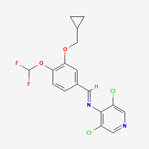 1-(3-(Cyclopropylmethoxy)-4-(difluoromethoxy)phenyl)-N-(3，5-dichloropyridin-4-yl)methanimine