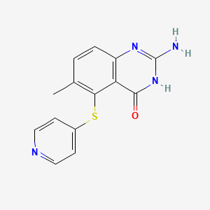 2-Amino-6-methyl-5-(pyridin-4-ylthio)quinazolin-4(3H)-one