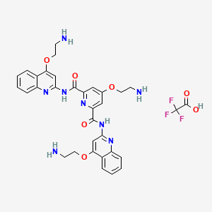 4-(2-Aminoethoxy)-N2,N6-bis(4-(2-aminoethoxy)quinolin-2-yl)pyridine-2,6-dicarboxamide Trifluoroacetate