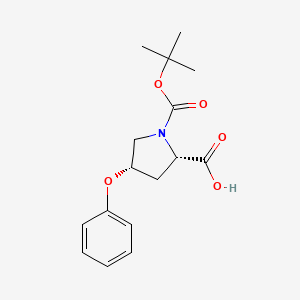 (2S,4S)-1-(tert-Butoxycarbonyl)-4-phenoxypyrrolidine-2-carboxylic acid
