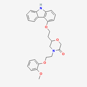 6-(2-((9H-Carbazol-4-yl)oxy)ethyl)-4-(2-(2-methoxyphenoxy)ethyl)morpholin-3-one