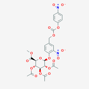 (2S，3S，4S，5R，6S)-2-(Methoxycarbonyl)-6-(2-nitro-4-((((4-nitrophenoxy)carbonyl)oxy)methyl)phenoxy)tetrahydro-2H-pyran-3，4，5-triyl triacetate