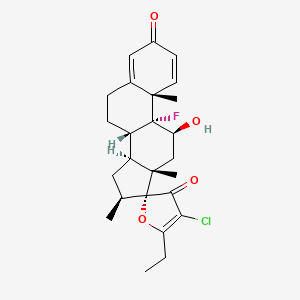 (11β,16β)-22-Chloro-17,23-epoxy-9-fluoro-1-hydroxy-16-methyl-21,26,27-trinorcholesta-1,4,22-triene-3,20-dione