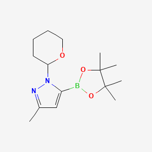 3-Methyl-1-(tetrahydro-2H-pyran-2-yl)-5-(4,4,5,5-tetramethyl-1,3,2-dioxaborolan-2-yl)-1H-pyrazole