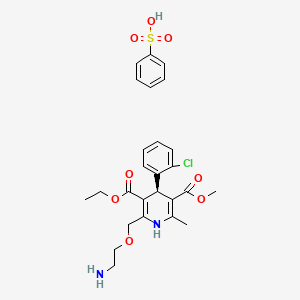 3-Ethyl 5-Methyl (S)-2-((2-Aminoethoxy)methyl)-4-(2-chlorophenyl)-6-methyl-1,4-dihydropyridine-3,5-dicarboxylate Benzenesulfonate