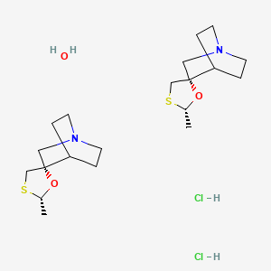 rel-(2R,3'R)-2-Methyl-1'-azaspiro[[1,3]oxathiolane-5,3'-bicyclo[2.2.2]octane] hydrochloride hydrate (2:2:1)