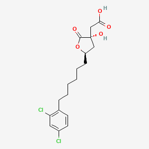 2-((3S,5R)-5-(6-(2,4-Dichlorophenyl)hexyl)-3-hydroxy-2-oxotetrahydrofuran-3-yl)acetic acid