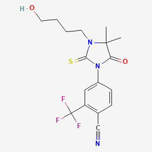 4-(3-(4-Hydroxybutyl)-4,4-dimethyl-5-oxo-2-thioxoimidazolidin-1-yl)-2-(trifluoromethyl)benzonitrile
