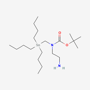 tert-Butyl (2-aminoethyl)((tributylstannyl)methyl)carbamate