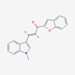 1-(2-Benzofuranyl)-3-(1-methyl-1H-indol-3-yl)-2-propen-1-one
