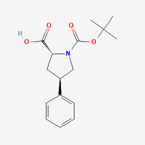 (2R,4R)-1-(tert-Butoxycarbonyl)-4-phenylpyrrolidine-2-carboxylic acid