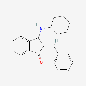 2-Benzylidene-3-(cyclohexylamino)-2,3-dihydro-1H-inden-1-one