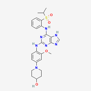 1-(4-((6-((2-(Isopropylsulfonyl)phenyl)amino)-7H-purin-2-yl)amino)-3-methoxyphenyl)piperidin-4-ol